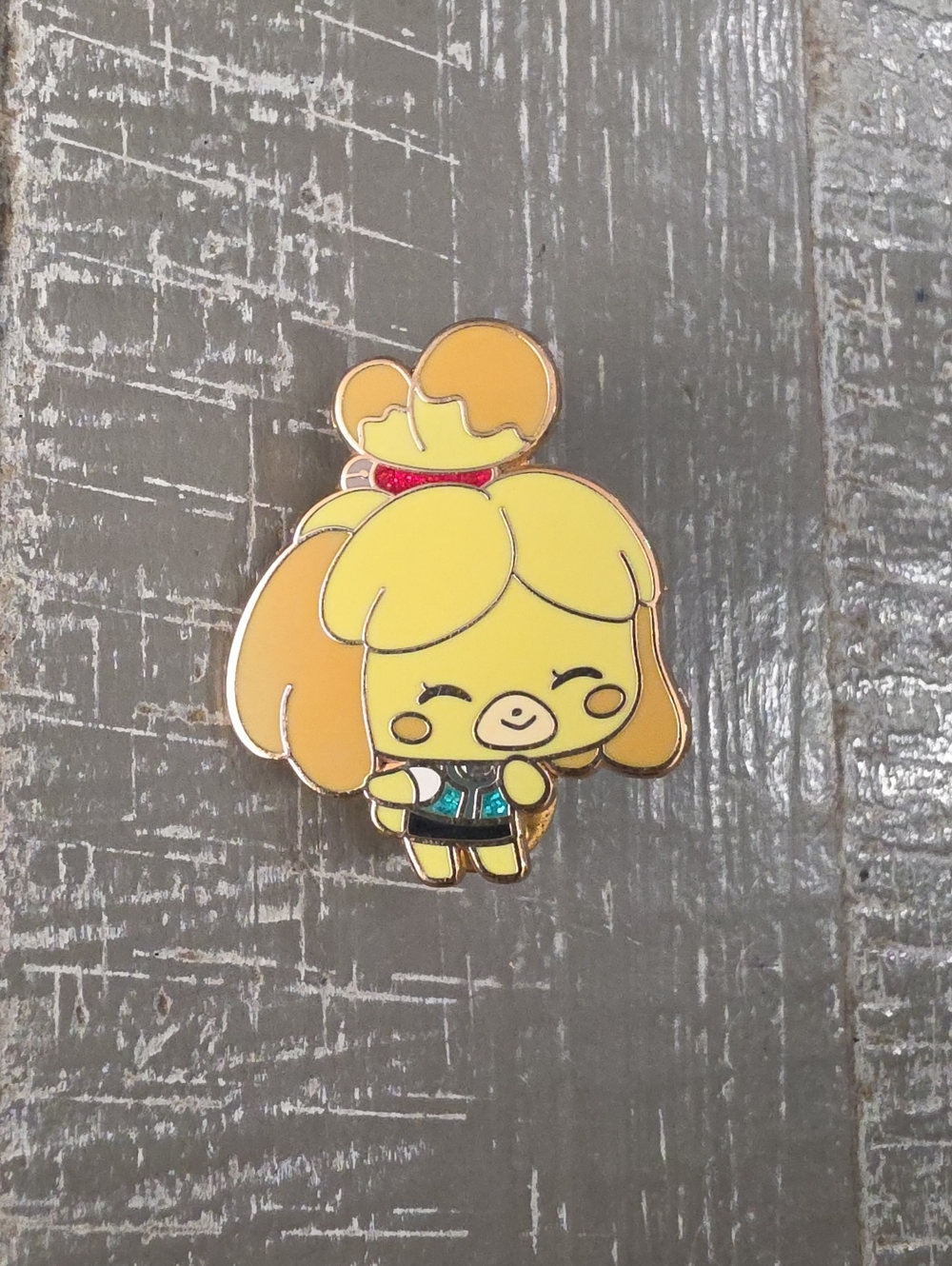 Animal Crossing ISABELLE Hard Enamel Pin - Chibi Cute Winking Kawaii